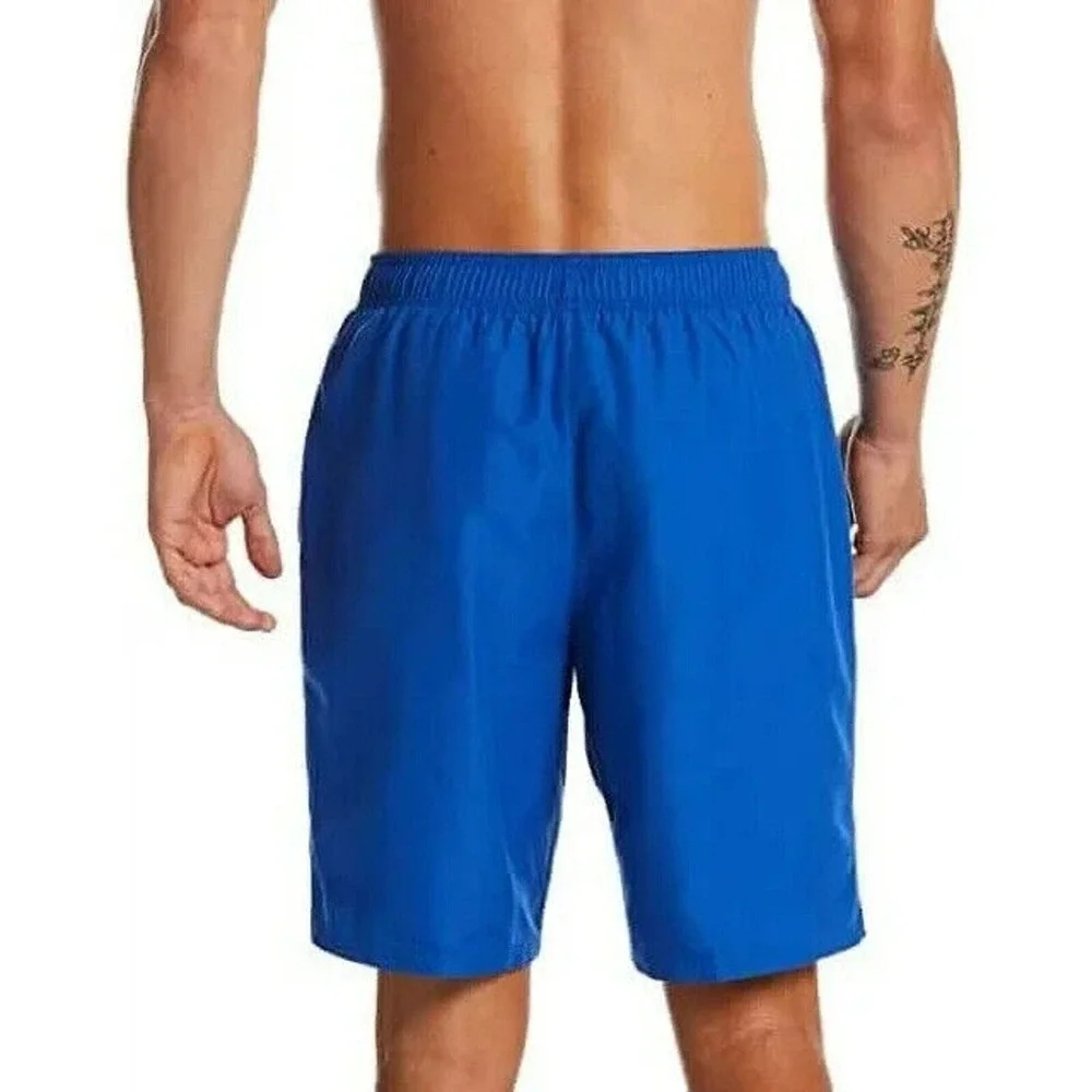 Nike Mens Core Solid‎ Volley Shorts Blue Swim Trunks NESSA558 Size Medium NWT